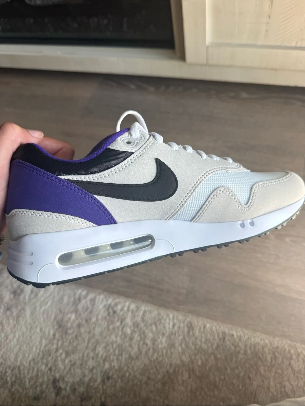 Never Worn Nike White, Black & Purple Low-Top Sneakers